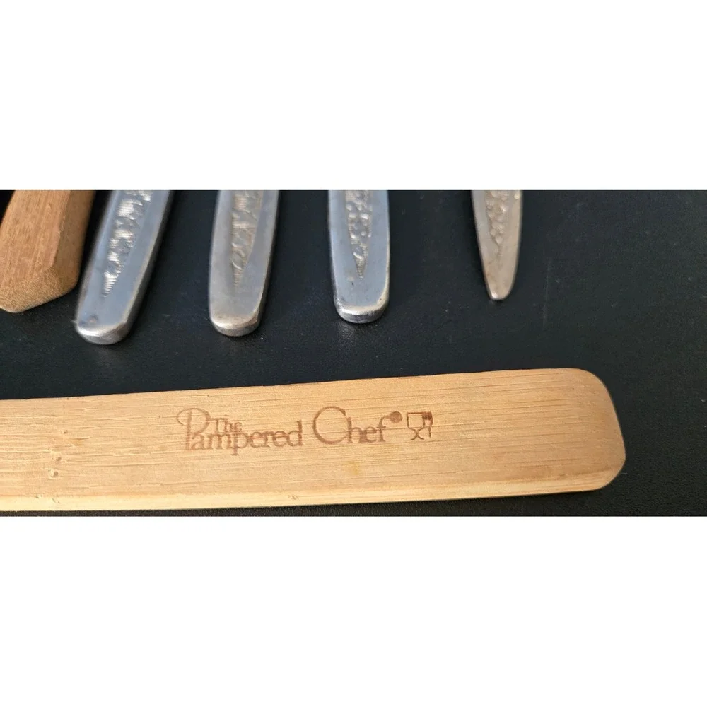 Mixed Kitchen Utensil Lot Pampered Chef Wooden Spoon Ekco Tongs Cutlery 13pc